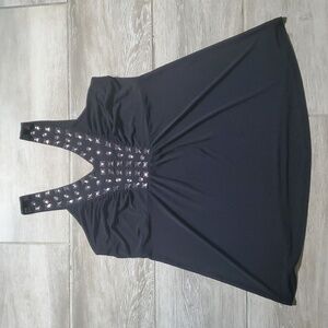 Torrid Size 2 V-Neck Jewel Trim Sleeveless Top